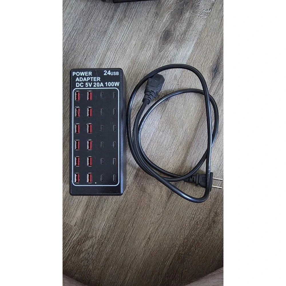 USB Charger Station, C Charging Block, 100W (20A) 24 Port Multiple USBCharger...